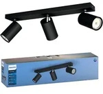 KOSIPO Deckenleuchte Reflektor Leuchte 3x GU10 Schwarz beweglich PHILIPS