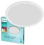 LED-Deckenleuchte SUPERSLIM 15W 2700K 25cm IP44 Dimmbar Wei&szlig; PHILIPS