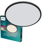 Plafond LED-Anbauleuchte OZZIET 18W 2700K 30cm Schwarz Rund PHILIPS Deckenleuchte