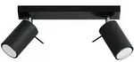 Anbauleuchte RING 2 2xGU10 Reflektor Halogen Beweglich Minimalistisch Schwarz...