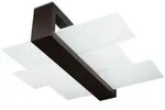 FENIKS 2 2xE27 Modern Wei&szlig; Holz SOLLUX Deckenanbauleuchte