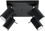 Anbauleuchte RING 4 4xGU10 Reflektor Halogen Beweglich Minimalistisch Schwarz SOLLUX