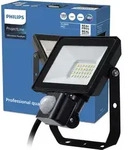 LED Fluter 20W 1800lm 3000K IP65 Schwarz mit Bewegungs- und D&auml;mmerungssensor