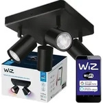 LED SPOT Deckenleuchte Schwarz 4x 5W WHITE + RGB SMART WiFi WiZ