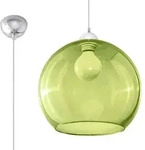 LED Pendel-Deckenleuchte BALL E27 Ausleger Rund gr&uuml;n SOLLUX