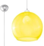 LED Pendel-Deckenleuchte BALL E27 &Uuml;berhang Rund Gelb SOLLUX