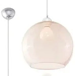 LED-Pendelleuchte BALL E27 &Uuml;berhang Rund Champagner SOLLUX