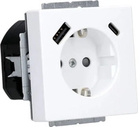 Busch-Jaeger 2CKA002011A6310, SCHUKO Steckdose USB-A+C 20 EUCB2USBAC-884