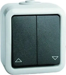 Peha 00390911, Doppel-Taster 10A 250V gr mit Schraubklemmen D 629 T WAB...