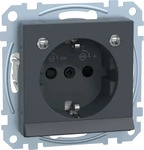 Merten MEG2304-0414, SCHUKO-Steckdose anth Lichtausl.LED-Bel. MEG2304-0414