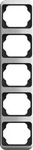 Busch-Jaeger 2CKA001754A4399, Rahmen 5-fach titan, senkr., alpha 1735-266
