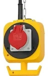 Energieblock-Stromverteiler 3 Schuko +1CEE 16A Steckdose 5m Kabel H07 RNF 5x1,5