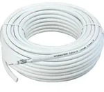 SAT Koaxialkabel 110 dB, wei&szlig; Rolle a 100m