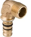 Mepla &Uuml;bergangsbogen 90Gr mit AG, Rg d20-R1/2, G-Kontur