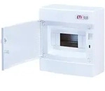 Kleinverteiler Aufputz, 1-reihig, 4+4 Module