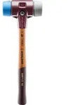 SIMPLEX-Schonhammer mit Tempergussgeh&auml;use und Holzstiel, TPE-soft/TPE-mid, &Oslash; 50 mm
