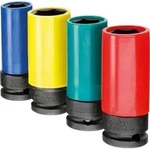 Kraftschraubersatz GEDORE 4-tlg. 1/2", 6-kant, lang, SW 17,19,21 mit Schutzh&uuml;lse
