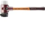 SIMPLEX-Schonhammer Halder mit TE-Geh&auml;use und Holzstiel, Gummikomposition mit