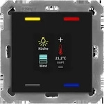 MDT technologies KNX Taster Smart 55 4-fach Farbdisplay, swmatt BE-TAS55T406.01