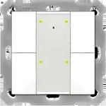 MDT technologies Taster Plus TS 55 4-fach, Reinwei&szlig; mat BE-TA55T4.02