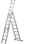 ILLER-LEITER Alu-Mehrzweckleiter 3-tlg. 3x12 Stufen 53012