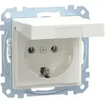 Merten SCHUKO-Steckdose pws/gl Klappdeckel MEG2311-0319