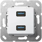 Gira USB 3.0 A 2fach rws Gender Changer 568403