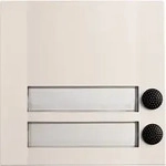 Urmet Klingeltaster 2fach 90x90x18,5mm, ws/sw DOMOLUX DUO WS/SW