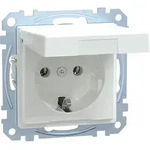 Merten SCHUKO-Steckdose aws/gl Klappdeckel MEG2311-0325