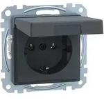 Merten SCHUKO-Steckdose anth Klappdeckel MEG2311-0414