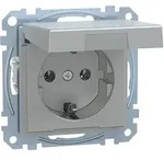 Merten SCHUKO-Steckdose alu Klappdeckel MEG2310-0460