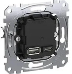 Merten USB-Ladeeinsatz Typ A+C mit Power-Delivery-T MEG4366-0120
