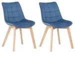 2er Set Esszimmerst&uuml;hle Passaic Samt