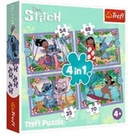 4-in-1-Puzzle Crazy Day Lilo and Stitch Trefl 34633