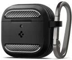 Spigen Rugged Armor - H&uuml;lle f&uuml;r Apple AirPods 4 (Matte Schwarz)