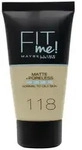 Maybelline Fit Me Matte + Poreless Foundation 118 Nude 30ml