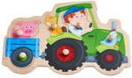 HABA Greifpuzzle Lustige Traktorfahrt | ab 12+ Monate | Puzzles 1305550001