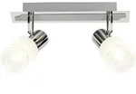 Brilliant Lea LED Spotbalken 2flg eisen/chrom/wei&szlig;