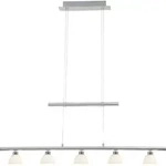 Brilliant Tonja LED Pendelleuchte 5-flammig chrom/wei&szlig;