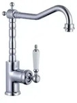 Sch&uuml;tte Design-Sp&uuml;ltischarmatur OLD STYLE, wei&szlig;er Keramikgriff, Chrom