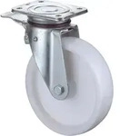 BS ROLLEN Lenkrolle 125mm N120.B10 Platte,Kst.wei&szlig;,RL,Fest N120.B10.127