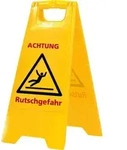 Warnschild Rutschgefahr signalgelb