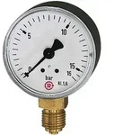 RIEGLER Manometer stehend 63mm 0-10bar G1/4" Einfachskala, Kunststoffgeh