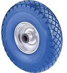 BS ROLLEN Rad pannensicher C91.400 400mm,Poly blau,Radk. Stahlf.,RL,Rillenprofil