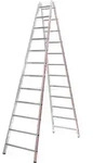 Sprossenstehleiter beids.2x12 Sprossen AH 4,10m