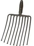 IDEAL Steingabel 9 Zinken schwarz Federd&uuml;lle