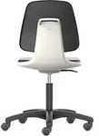 BIMOS Arbeitsstuhl Labsit 2, K-Leder wei&szlig; Sitzh&ouml;he 450-650 mm mit Rollen