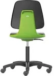 BIMOS Arbeitsstuhl Labsit 2, K-Leder gr&uuml;n Sitzh&ouml;he 450-650 mm mit Rollen