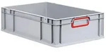 ALLIT EuroBox 617 Griffe geschl.,grau/rot BxTxH 600x400x170