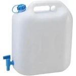 Wasserkanister 22 l HD-PE natur B415xT190xH440 mm mit Ablasshahn